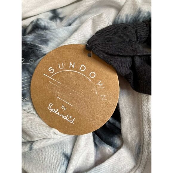 Splendid Tie Dye Cropped T Shirt with Hair Scrunchie X SMALL (3666) - Picture 7 of 7
